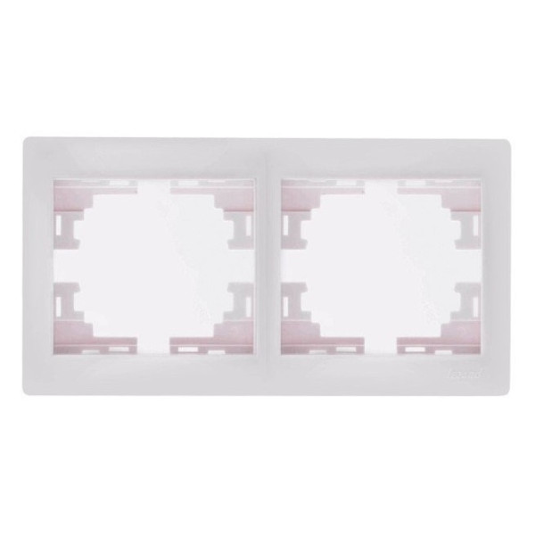 Рамка 2-місна горизонтальна біла, Mira, Lezard