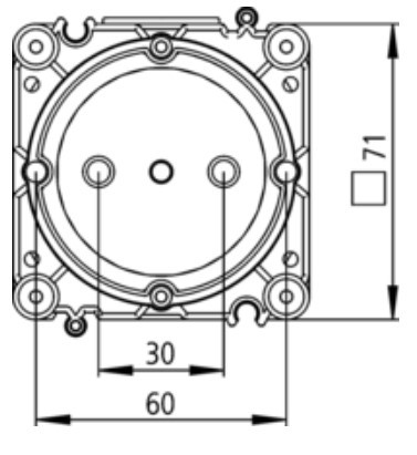 Подрозетник Spelsberg U 71 K DVD-3 (71х71х81мм) - фото №1