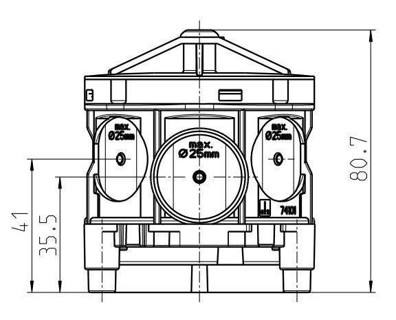 Подрозетник Spelsberg U 71 K DVD-3 (71х71х81мм) - фото №2