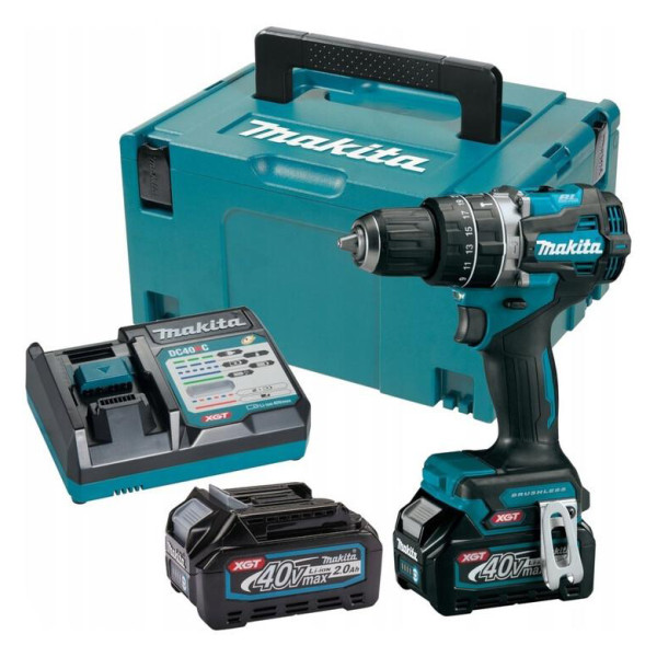 Акумуляторний дриль-шурупокрут Makita HP002GA201 XGT 40В 2Аг з 2 акумуляторами DC40RA - фото №3