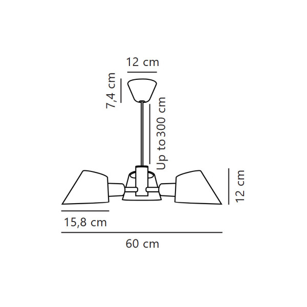 Подвесной светильник, люстра Nordlux 2120703003 Stay E27 3x60W IP20 черный - фото №3