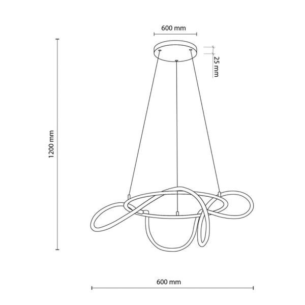 Підвісний світильник, люстра TK Lighting 6775 Blaton LED 1x53W 4000K 5856Lm IP20 золотий - фото №1