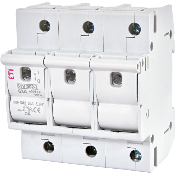 Роз'єднувач запобіжник ETI 002271004 STV D02 63A 3p