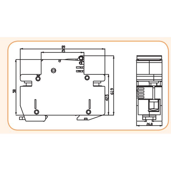 Роз'єднувач запобіжник ETI 002271004 STV D02 63A 3p - фото №2
