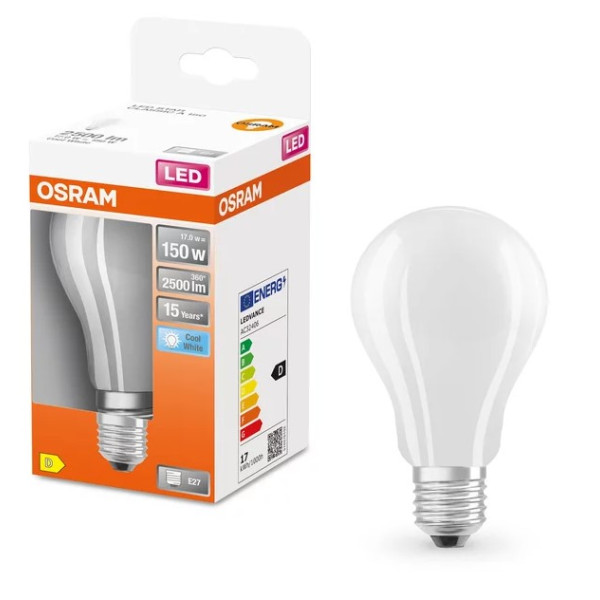 Світлодіодна лампа Osram LED CL A150 17Вт/840 GL FR E27 6х1 - фото №2