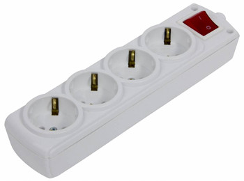 Чотиримісна колодка E.Next etes.4.zs із заземленням та вимикачем (s042106)