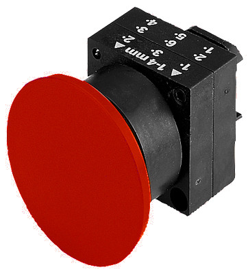 Красная пружинная грибовидная кнопка Schrack MSP12000