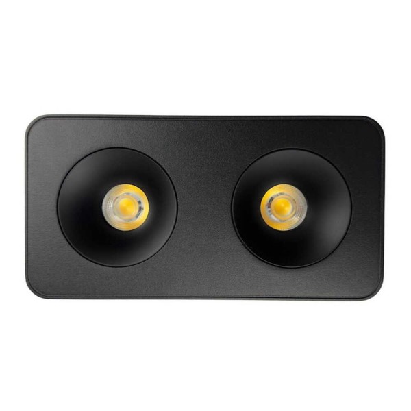 Cветильник точечный накладной SIDNEY-2L 20W 4000K IP20 черный Violux ( 330471 ) - фото №1