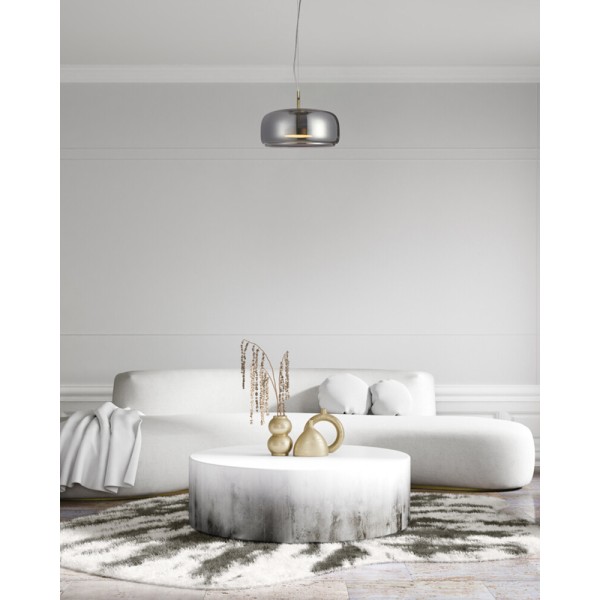 Подвесной светильник, люстра Italux PND-17760B-BRSS-SG Caste LED 1x10W 3000K 850Lm IP20 дымчатый - фото №1