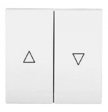 Клавиша 2-клавишного выключателя для жалюзи белая FIORENA