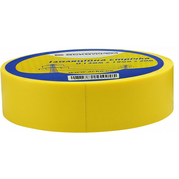 Изоляционная лента Аско-Укрем 0,13x19мм/20м желтая (A0150020039) - фото №1
