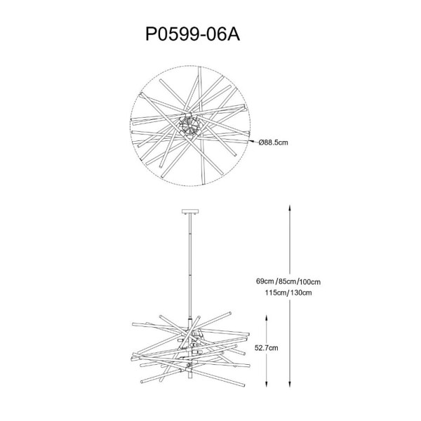 Люстра Zuma Line 5905316668447 Reykjavik G9 6x42W IP20 золотая - фото №2