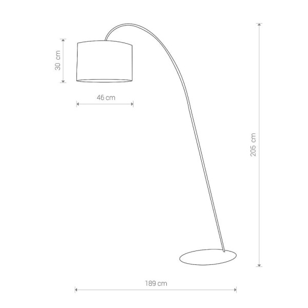 Торшер Nowodvorski 36818 Alice E27 1x60W IP20 Bl - фото №3