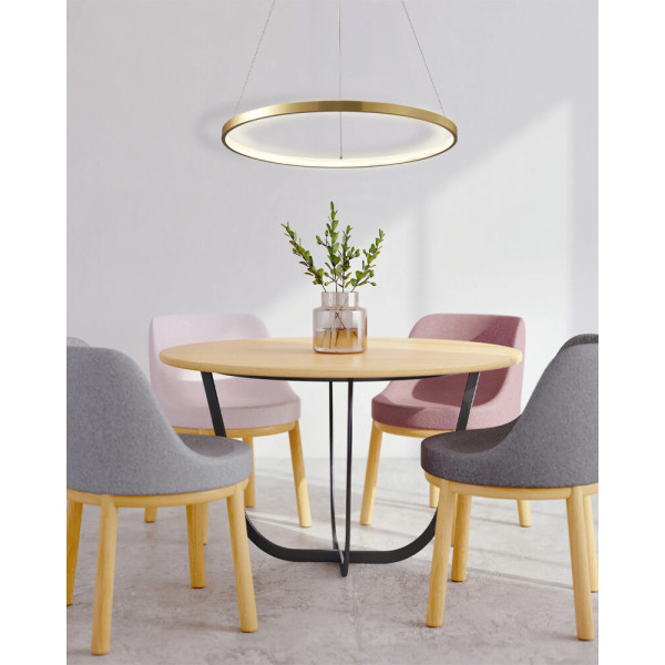 Підвісний світильник, люстра Goldlux 329165 Lea 1 Led 1x20W 4000K 2600Lm IP20 Золото - фото №1