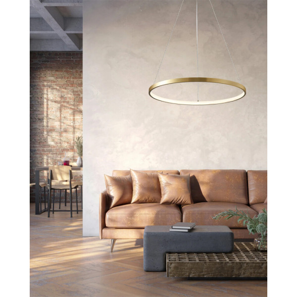 Підвісний світильник, люстра Goldlux 329165 Lea 1 Led 1x20W 4000K 2600Lm IP20 Золото - фото №2