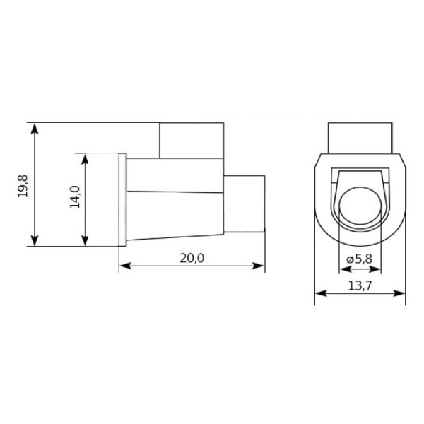 Клеммник концевой Аско-Укрем 6мм Т-1 (100шт.) - фото №1