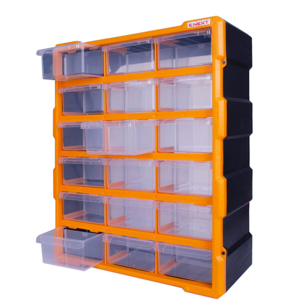 Пластиковый органайзер E.Next e.toolbox.pro.24 24" 18-секционный 381х157х475мм (t011024)