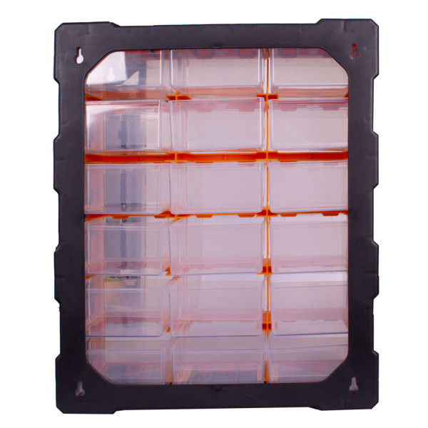 Пластиковый органайзер E.Next e.toolbox.pro.24 24" 18-секционный 381х157х475мм (t011024) - фото №1