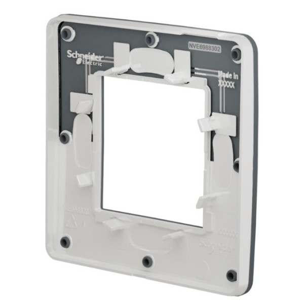 Однопостова рамка Schneider Electric NU280221 (димчасто-сірий/білий) - фото №2