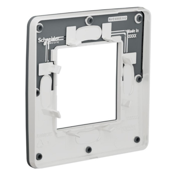 Однопостова рамка Schneider Electric NU280221 (димчасто-сірий/білий) - фото №3