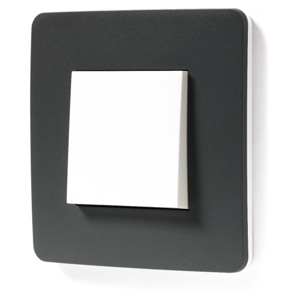 Однопостова рамка Schneider Electric NU280221 (димчасто-сірий/білий) - фото №4