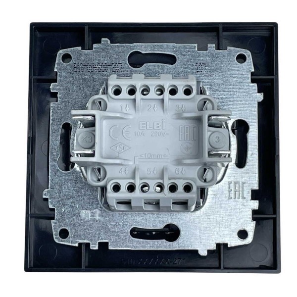 Вимикач EL-BI VEGA чорний матовий дзвінок ( 510-014800-207 ) - фото №1