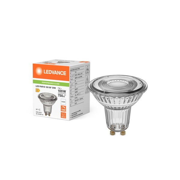 Светодиодная лампочка Osram 4099854456497 LED GU10 MR16 DIM 1x7W 4000K 750Lm IP20 - фото №2