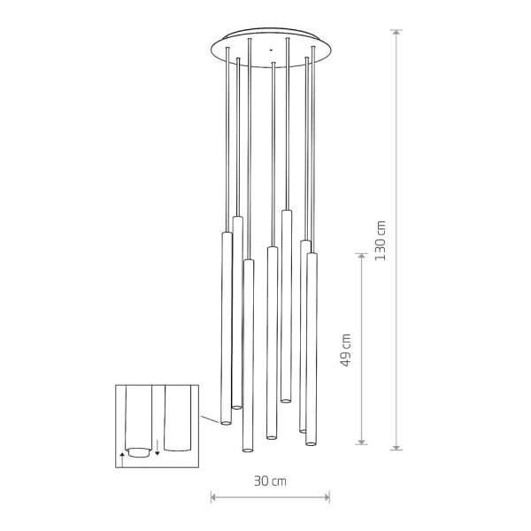 Подвесной светильник, люстра Nowodvorski 8918 Laser 490 G9 7x10W IP20 Белый - фото №1