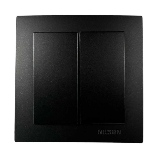 Вимикач Nilson Touran чорний мат 2кл ( 24381003 )