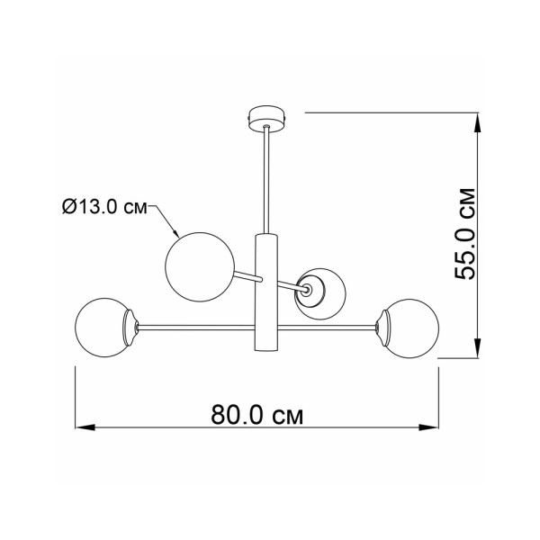 Люстра Imperium Light 256480.05.01 Atlant E14 4x40W IP20 - фото №1