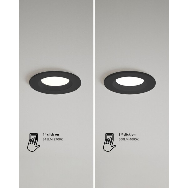 Точковий світильник Nordlux 49570103 Tiaki LED 1x6.5W 2700K/4000K 345Lm IP65 чорний - фото №1