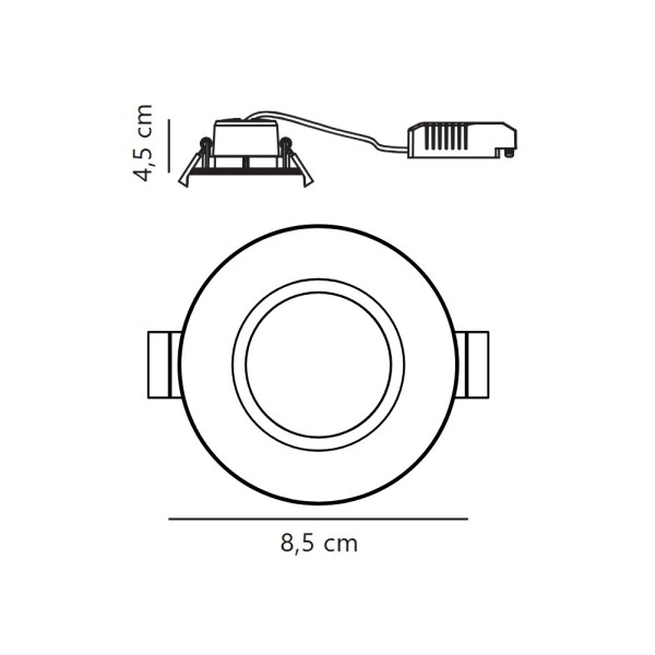 Точковий світильник Nordlux 49570103 Tiaki LED 1x6.5W 2700K/4000K 345Lm IP65 чорний - фото №3