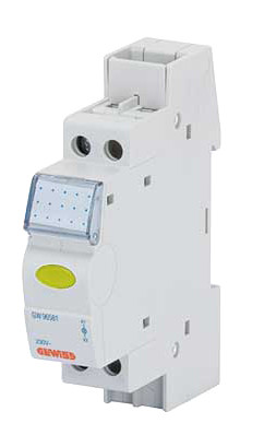 Жовтий модульний LED індикатор GEWISS 16А 230В 1М