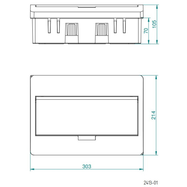 Вбудований щиток Elektro Plast 2413-01-RP 1/12 (N+PE) ELEGANT IP40 (2413-01) - фото №1