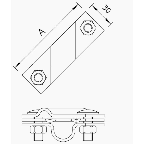 З'єднувач OBO Bettermann (5001641) Rd8-10 до заземлення шпильки OMEX D=20мм FT FT (40-60 мкм) - фото №1