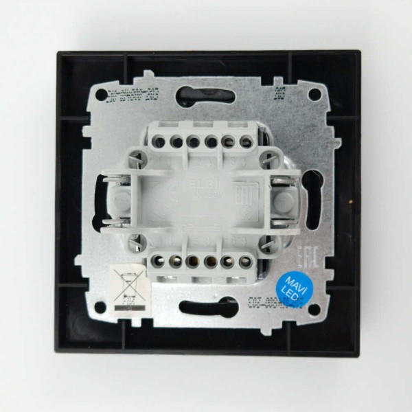 Выключатель EL-BI VEGA черный мат 3-кл ( 510-014800-254 ) - фото №3