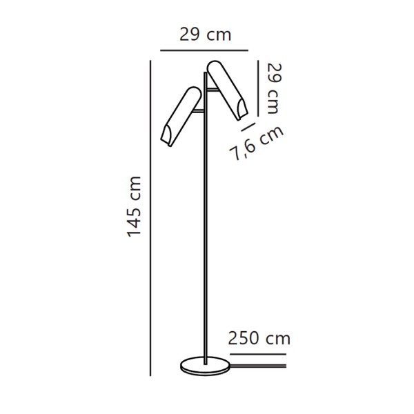 Торшер Nordlux 2320314003 Rochelle GU10 2x8W IP20 чорний - фото №4