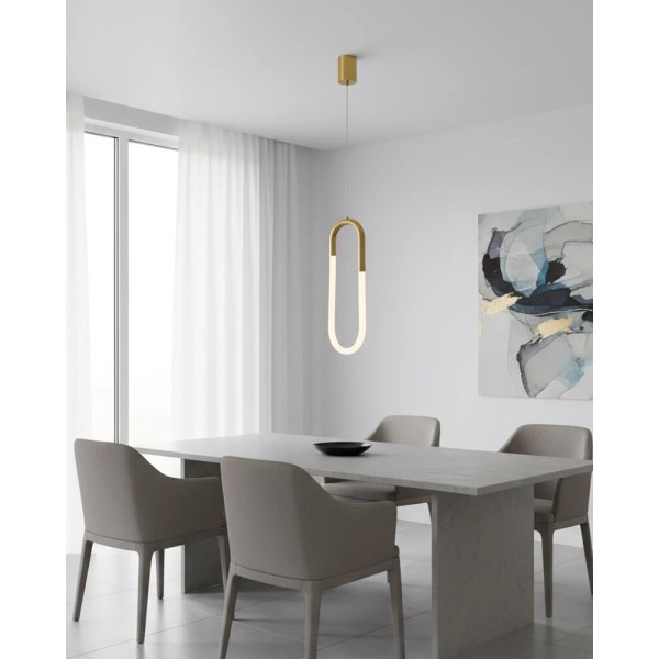 Подвесной светильник, люстра Azzardo AZ5740 Nexus LED 1x9W 3000K 720Lm IP20 золотой - фото №1