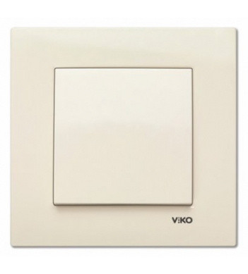 Вимикач 1-клавішний, кремовий, VIKO Karre