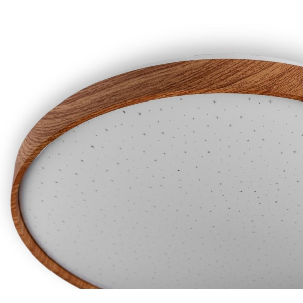 Потолочный светильник Vestum FOREST звездное небо 80Вт 480x65мм 3000К-6500К тиковое дерево - фото №1