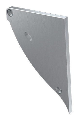 Заглушка Lumines для типа CONVA с отверстием правая серебро - фото №1