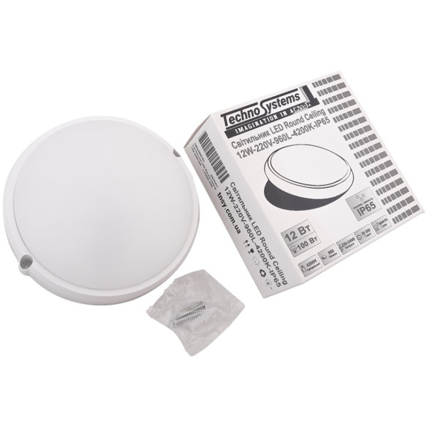 Світильник TNSy LED Round Ceiling 12W-220V-960L-4200K-IP65 (TNSy5000103) - фото №3