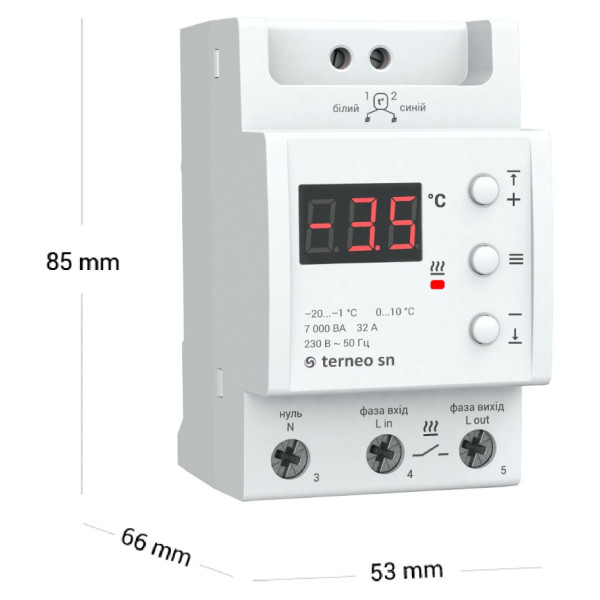Терморегулятор Terneo sn 32 А для системы снеготаяния - фото №3