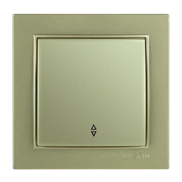 Вимикач Nilson Thor золото 1кл прохідний ( 27151007 )