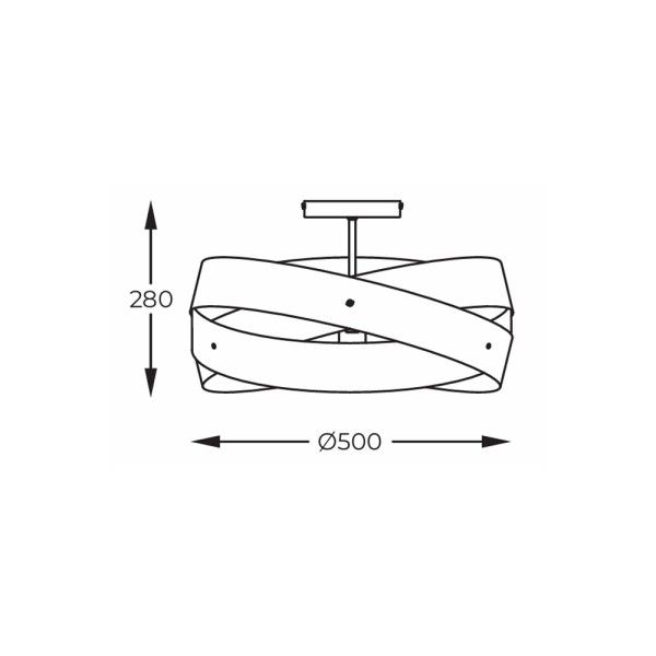 Люстра Zuma Line 5905616070445 Tornado E27 3x40W IP20 чорна - фото №3