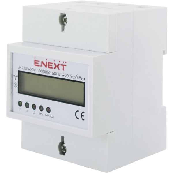 Трифазний електронний лічильник E.Next e.control.w05 5-100 А клас 1.0 (i0310032)