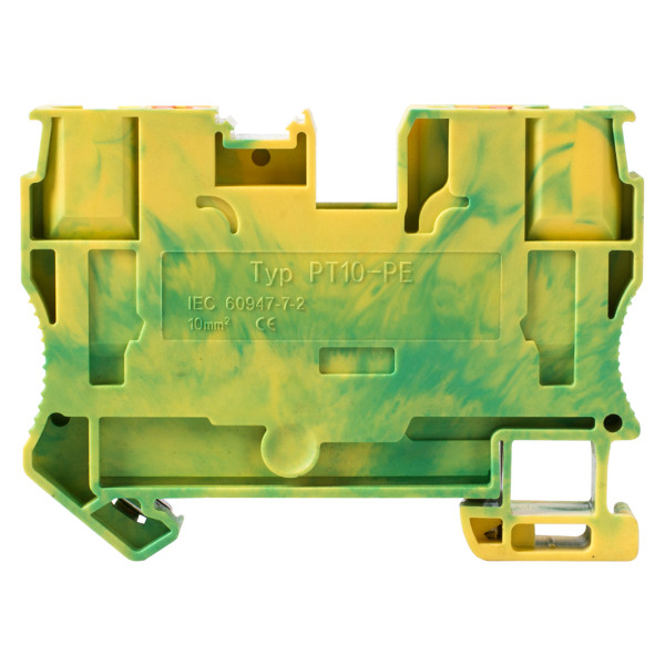 Наборная клеммная колодка заземления E.Next e.tc.z.din.spring.10 на DIN-рейке (s070016) - фото №1