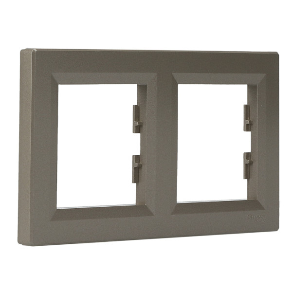 Рамка двойная бронза Asfora, EPH5800269 - фото №1