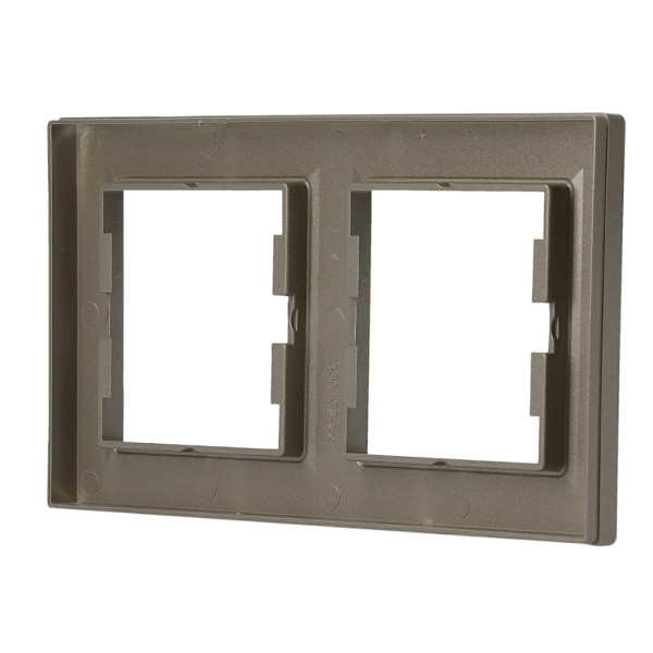 Рамка двойная бронза Asfora, EPH5800269 - фото №3