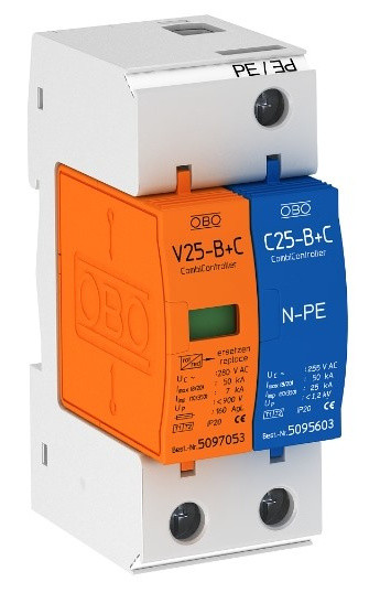 Ограничитель перенапряжений OBO Bettermann (5094457) Тип I+II V25-B+C 1+NPE